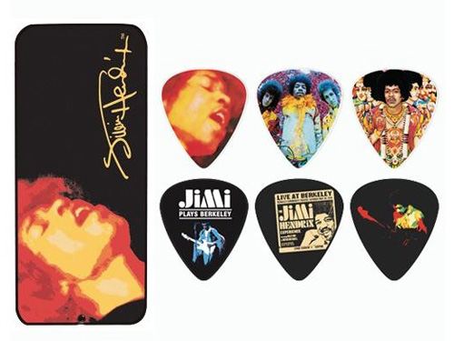 Dunlop Jimi Hendrix Plektren-Set – Electric Ladyland Design, 12er-Pack Aus Celluloid, Hart