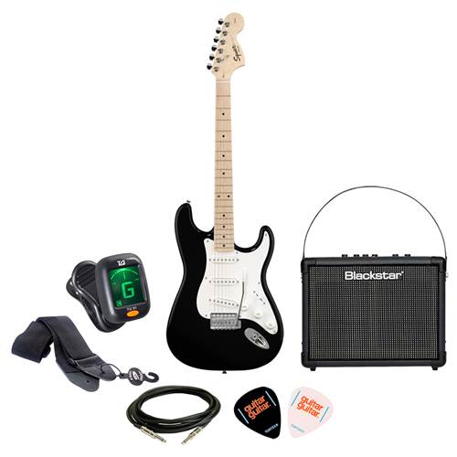 Squier Affinity Stratocaster Black with Blackstar ID:Core 10 Package