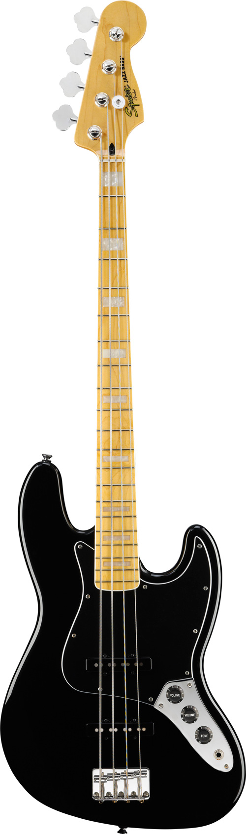 Squier Vintage Modified Jazz Bass 77 MN Black | guitarguitar