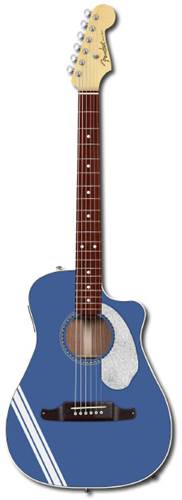 Fender FSR Malibu CE Mustang Lake Placid Blue