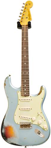 Fender Custom Shop 1960 Strat Heavy Relic Ice Blue Metallic over 3 Tone Sunburst #CZ521773