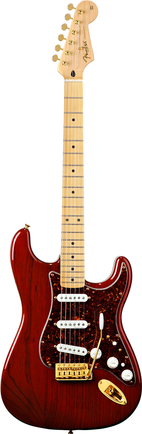 Fender Deluxe Players Strat MN Crimson Red Transparent | guitarguitar