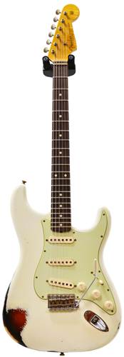 Fender Custom Shop 1960 Heavy Relic Strat Olympic White over 3 Tone Sunburst #CZ523106