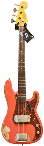 Fender Custom Shop 59 P Bass Heavy Relic Fiesta Red Over Desert Sand RW #R77833