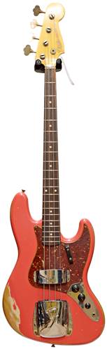 Fender Custom Shop 64 Jazz Bass Heavy Relic Fiesta Red over Desert Sand #R78409