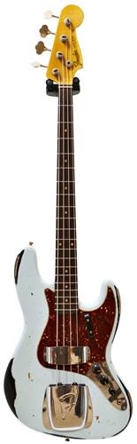 Fender Custom Shop 64 Jazz Bass Heavy Relic Faded Sonic Blue over Sunburst #R78471