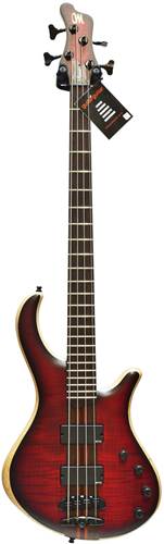 Mayones Patriot 4 Classic Trans Dirty Red Burst Flame Maple Top 