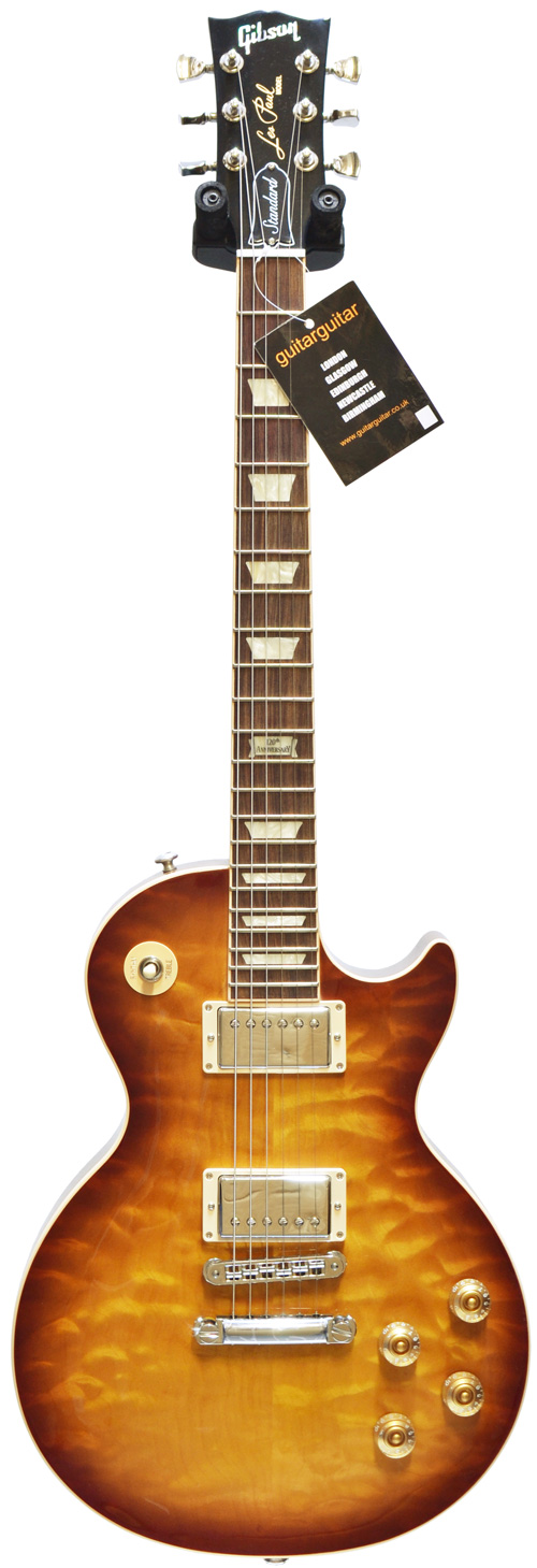 Gibson Les Paul Standard Premium Quilt 2014 Honeyburst Chrome ...
