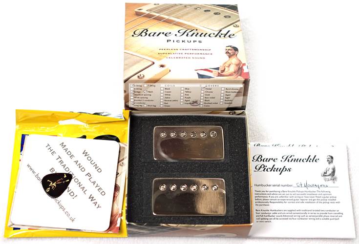 Bare Knuckle Stormy Monday Calibrated Humbucker Set - Standard Spacing 4 Conductor - Long Leg - Potted - Nickel Covered Bare Knuckle Stormy Monday Calibrated Humbucker Set - Standard Spacing 4 Conductor - Long Leg - Potted - Nickel Covered