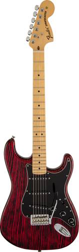 Fender FSR Sandblasted Ash Strat MN Crimson Red Transparent