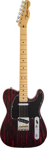 Fender FSR Sandblasted Ash Tele MN Crimson Red Transparent