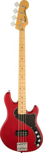Squier Deluxe Dimension Bass IV MN Crimson Red Transparent