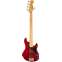 Squier Deluxe Dimension Bass V MN Crimson Red Transparent Front View