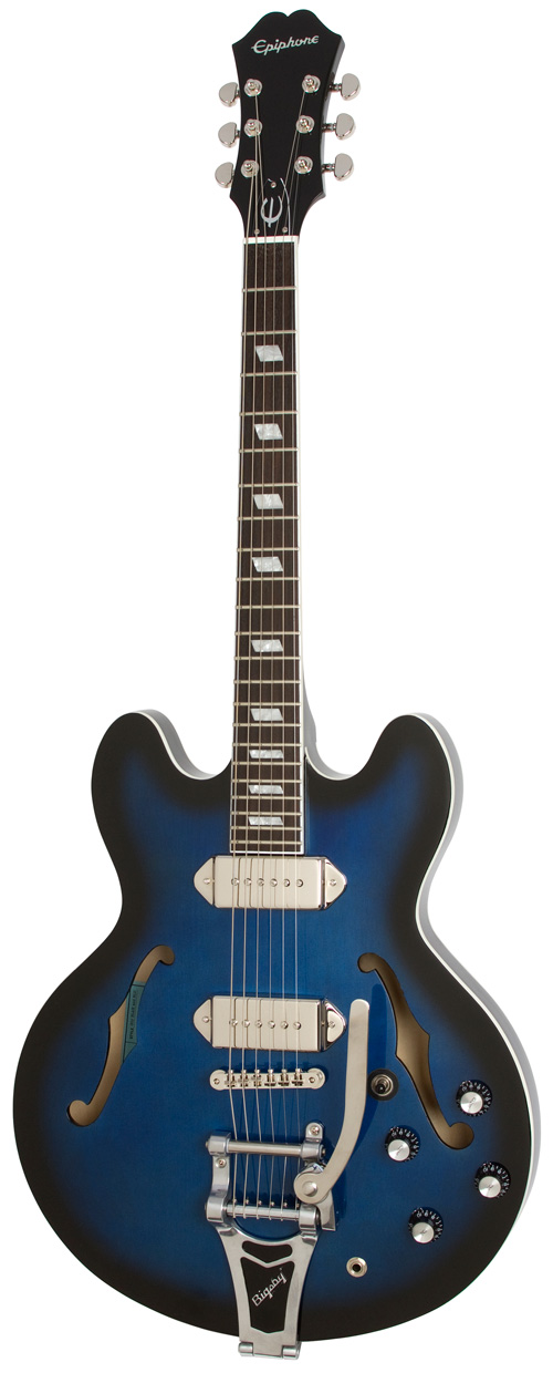 Epiphone Gary Clark Jr Blak and Blu Casino with Bigsby 