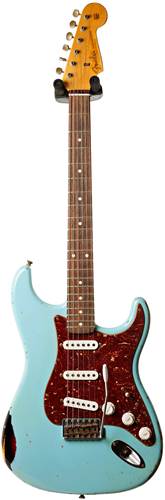 Fender Custom Shop 1960 Strat Heavy Relic Daphne Blue Over 3 Tone Sunburst #R78441