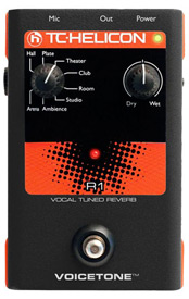 Auto Tune TC HELICON VOICETONE R1 Vocal Reverb Pedal Tc