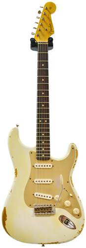 Fender Custom Shop 1962 Mid Boost Strat Heavy Relic Olympic White Anodised Guard #R82021