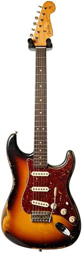 Fender Custom Shop 1963 Strat Heavy Relic Faded 3 Tone Sunburst Master Built by Jason Smith