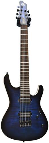 Mayones Setius GTM 7 Trans Dirty Blue Burst guitarguitar Custom Build #SF71511214