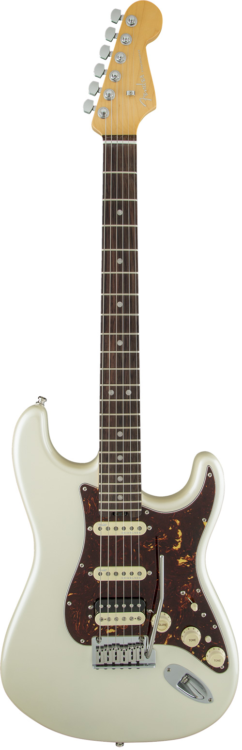 Fender American Elite Strat HSS Shawbucker RW Olympic Pearl
