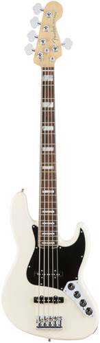 Fender American Elite Jazz Bass V RW Olympic White