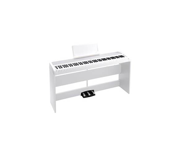 Korg B1SP White Digital Piano with Stand and 3-Pedal Unit