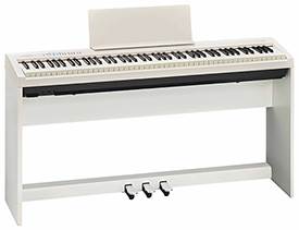Roland FP-30 White with Stand and 3-Pedal Unit