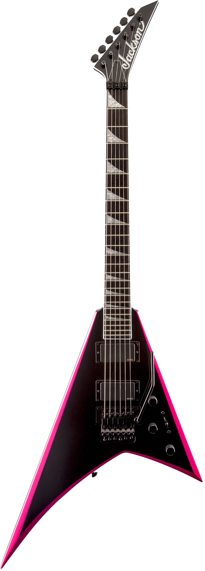 Jackson Rhoads RRXMG Rosewood Fingerboard Black with Pink Bevels