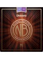 D'Addario NB1152 Nickel Bronze Acoustic Guitar Strings, Custom Light, 11 - 52