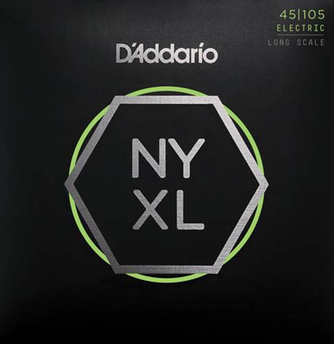 D'Addario NYXL45105, Bass Set Long Scale, Light Top / Med Bottom, 45-105