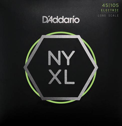 D'Addario NYXL45105, Bass Set Long Scale, Light Top / Med Bottom, 45-105 D'Addario NYXL45105, Bass Set Long Scale, Light Top / Med Bottom, 45-105