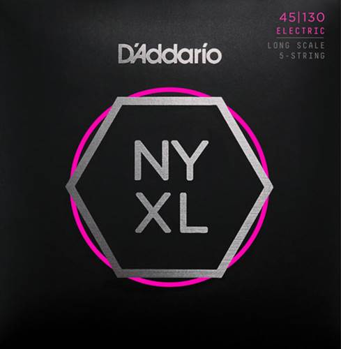 D'Addario NYXL45130 Regular Light 5 String Bass 45-130