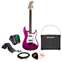 Squier Affinity Strat Candy Pink Sparkle with Blackstar ID:Core 10 Package Front View