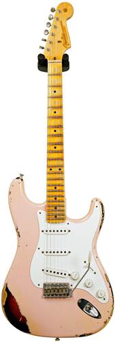 Fender Custom Shop 1958 Strat Heavy Relic Shell Pink over 3 Tone Sunburst MN #R80200