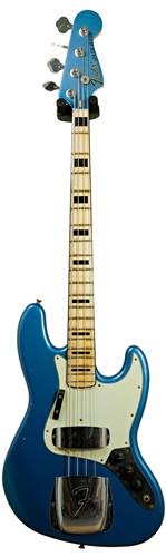 Fender Custom Shop 1975 Jazz Bass Journeyman Relic Lake Placid Blue Matching Headstock MN