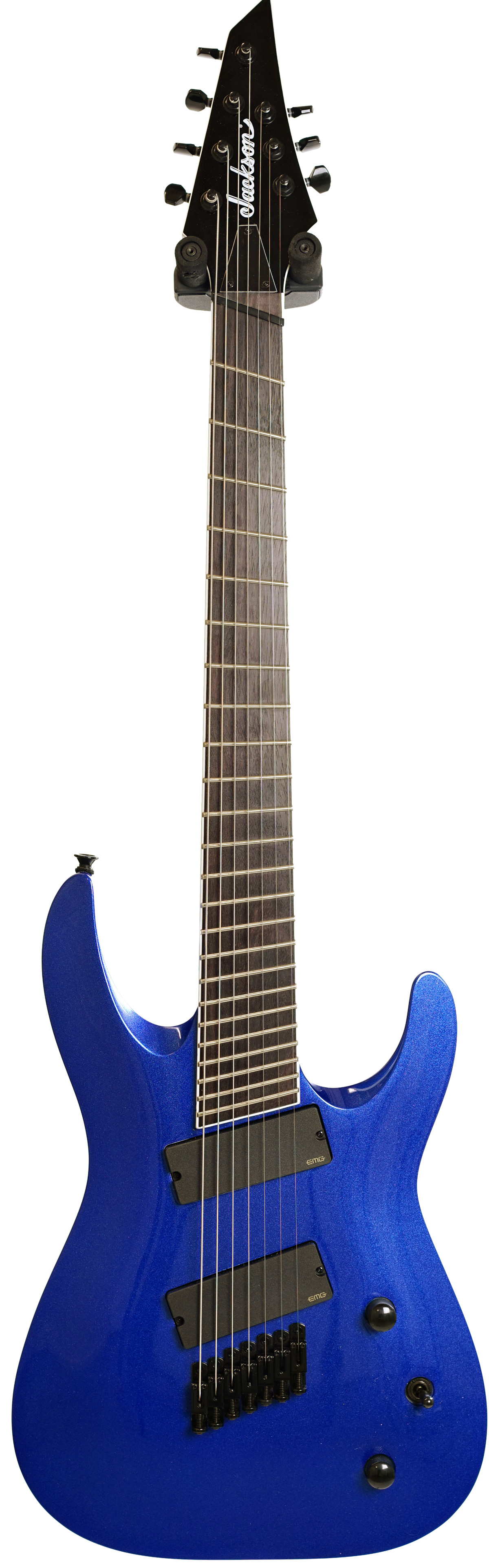 Jackson X Series Soloist Archtop SLAT7 FF Fan Fret Metallic Blue