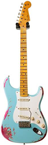 Fender Custom Shop Limited 1957 Heavy Relic Strat Daphne Blue over Pink Paisley #CZ526079