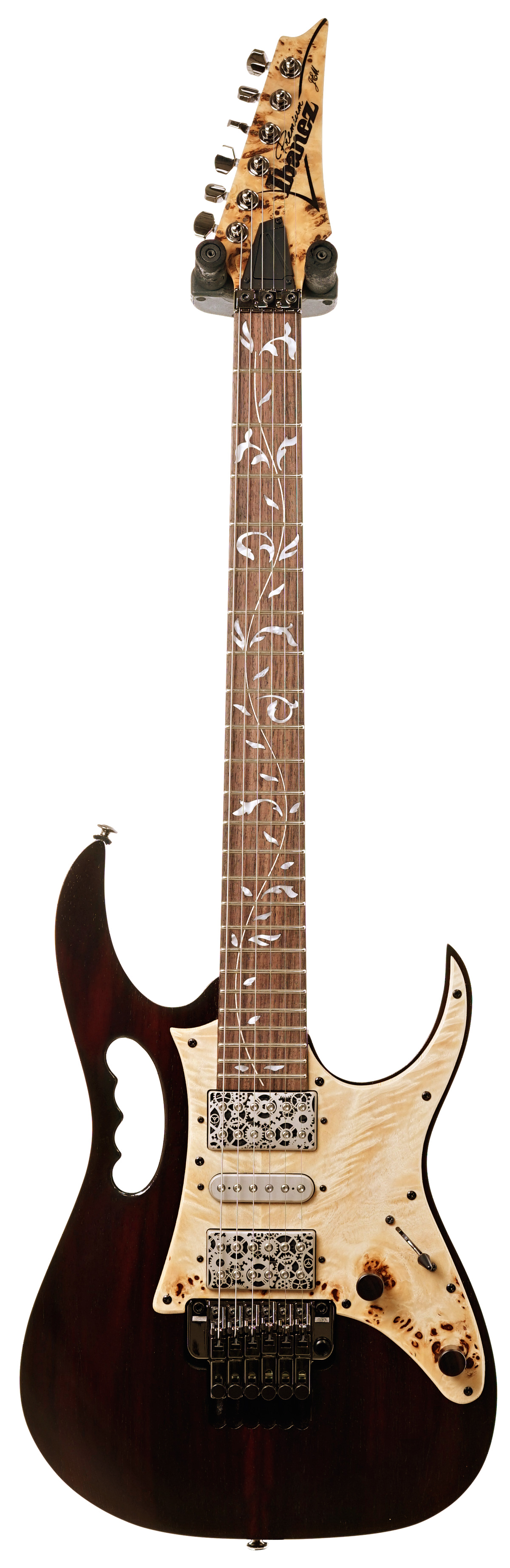 ＩＢＡＮＥＺ　　ＪＥＭ７７ＷＤＰ－ＣＮＬ Ibanez JEM77WDP-CNL JEM Premium w/ Wooden Pickguard Charcoal Brown