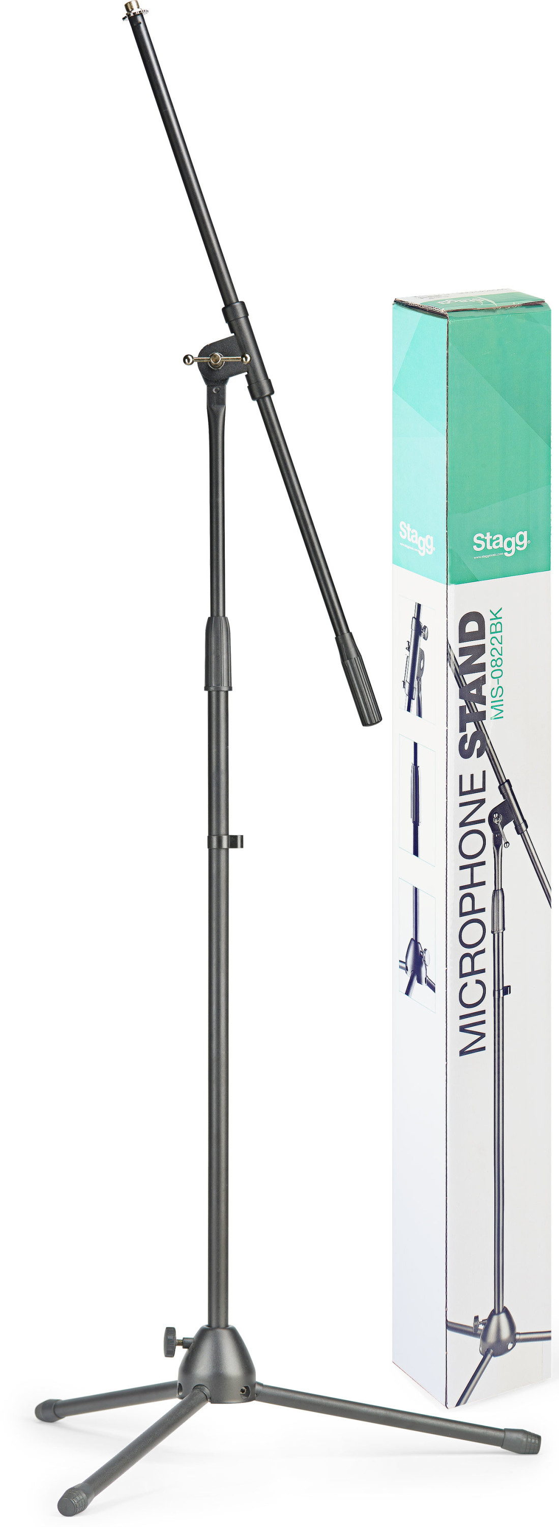 ❇Mike❇ Stagg MIS-0822BK Boom Mic Stand | guitarguitar