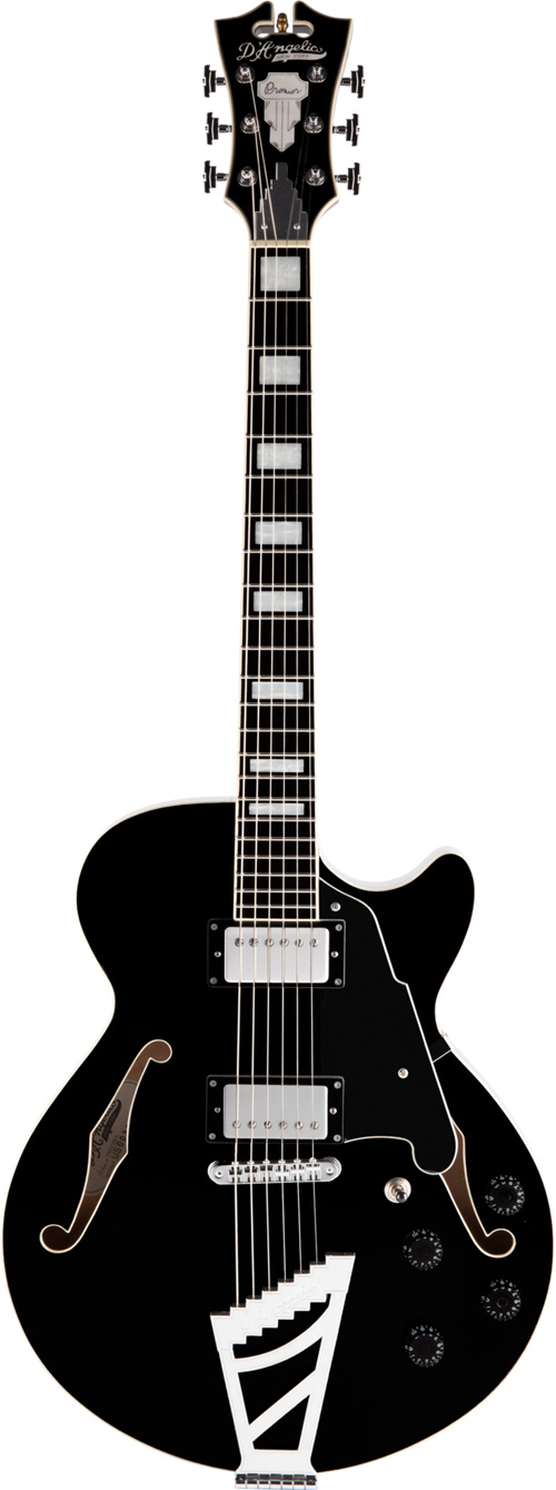 D'Angelico Premier SS Single Cutaway Stairstep Tailpiece Black