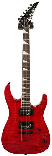 Jackson JS32TQ Dinky Arch Top RW Solid Red Transparent