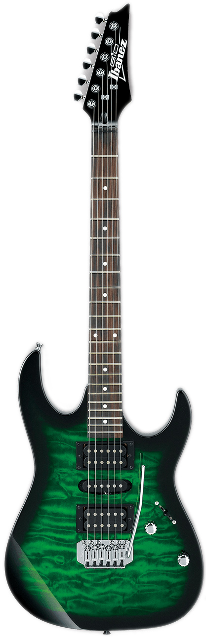 Ibanez GRX70QA-TEB Transparent Emerald Burst