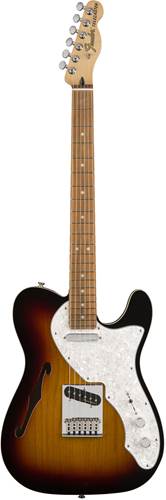 Fender Deluxe Telecaster Thinline 3 Tone Sunburst Pau Ferro Fingerboard
