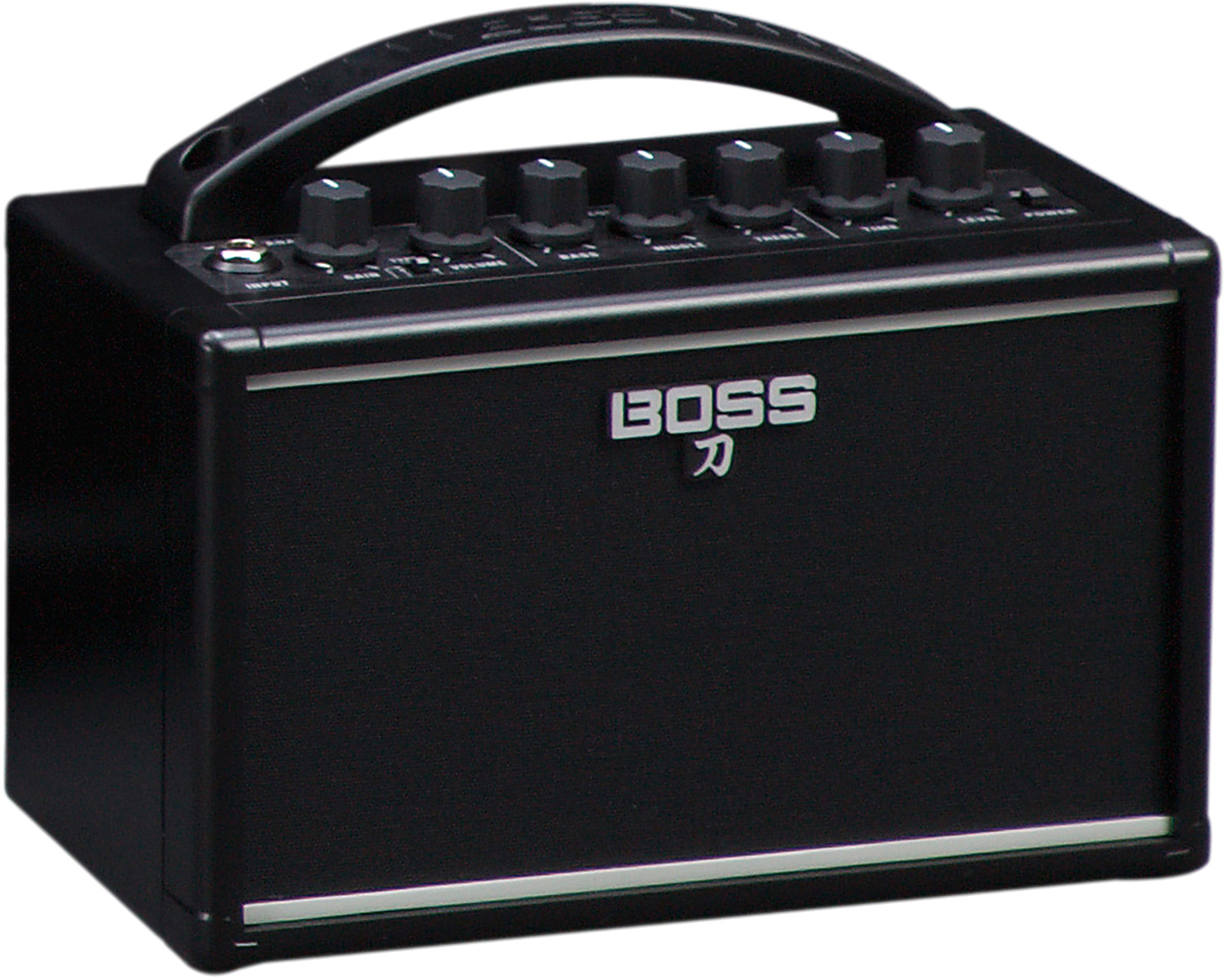 Boss Katana Mini Battery-Powered Guitar Amplifier Bundle with Instrument Cable and Austin Bazaar Polishing Cloth Renewed 24 Picks 
