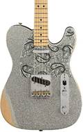 Fender Brad Paisley Road Worn Telecaster Silver Sparkle MN