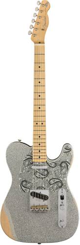 Fender Brad Paisley Road Worn Telecaster Silver Sparkle Maple Fingerboard