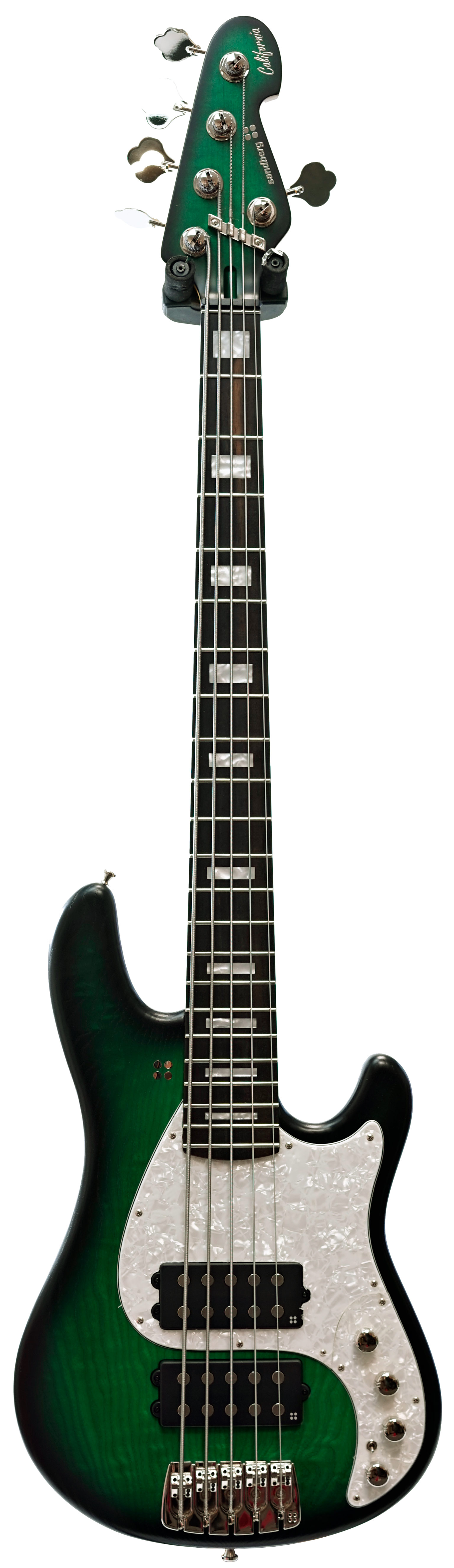 Sandberg California II VM2 Greenburst Ebony Fretboard Block Inlay 5 String Bass