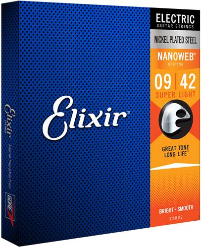 Elixir Nanoweb Electric Super Light Gauge 9-42