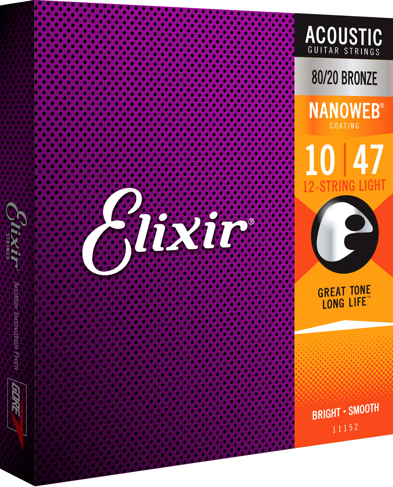 Elixir Nanoweb Acoustic 12 String Set Light Gauge 10-47