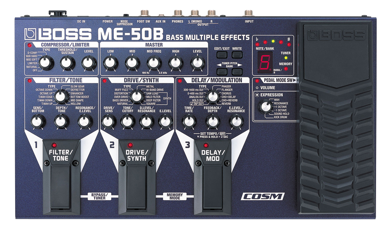 BOSS ME-50B Bass Guitar Multi-Effects Floor Unit